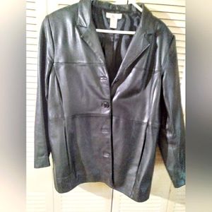 Madison and Max size M leather coat